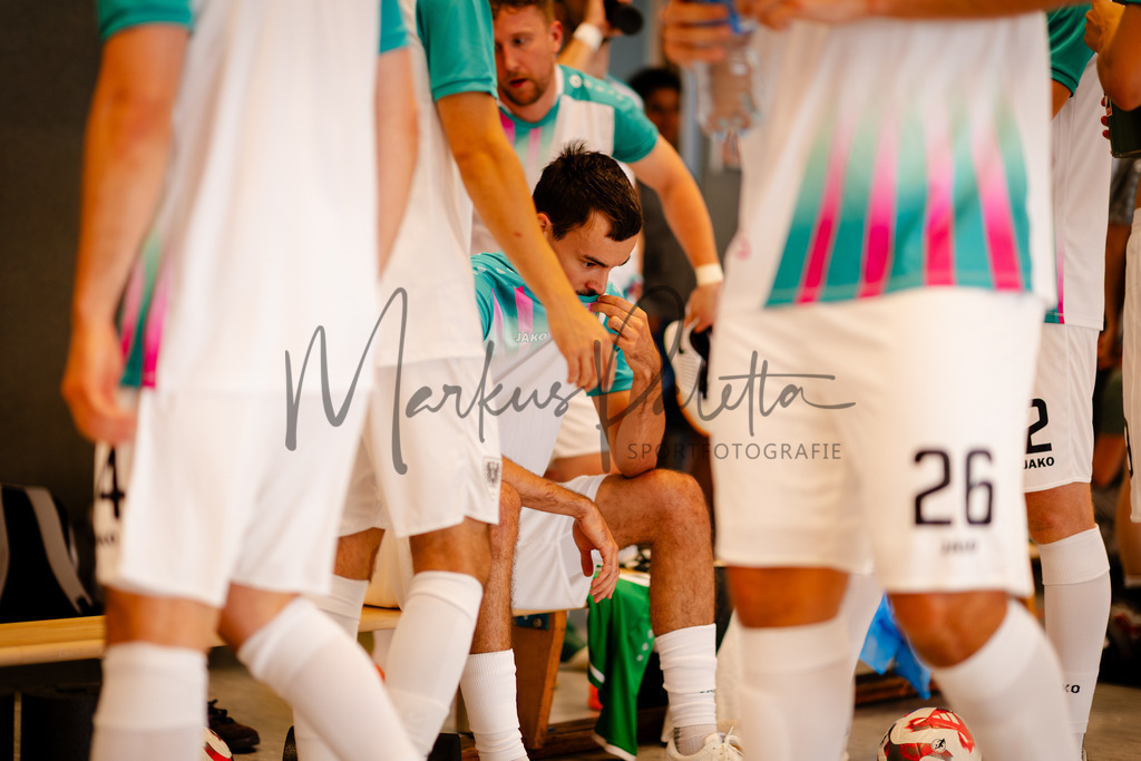 Futsal-Bundesliga, Saison 2025/2026, 2. Spieltag: SC Preußen Münster - FC Liria Futsal Berlin | Futsal-Bundesliga, Saison 2025/2026, 2. Spieltag, SC Preußen Münster empfängt FC Liria Berlin in der Universitäts-Sporthalle in Münster. Foto: sportfotografie.ms | Markus Paletta - Realisiert mit Pictrs.com