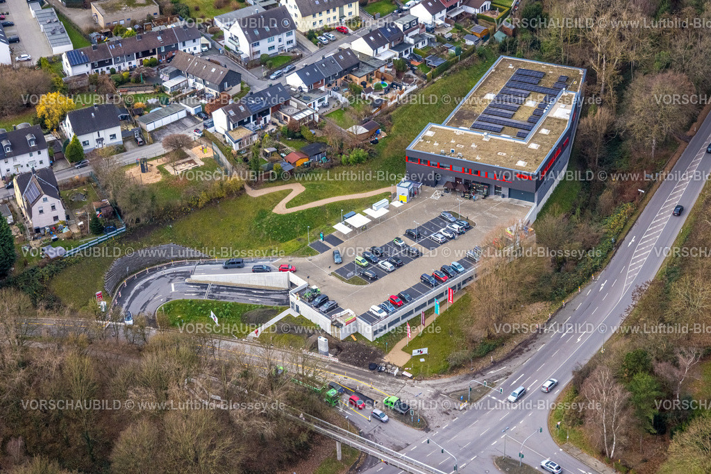 Hattingen251200219 | Luftbild, Rewe Supermarkt Denkmalstraße Neubau, Baak, Hattingen, Ruhrgebiet, Nordrhein-Westfalen, Deutschland