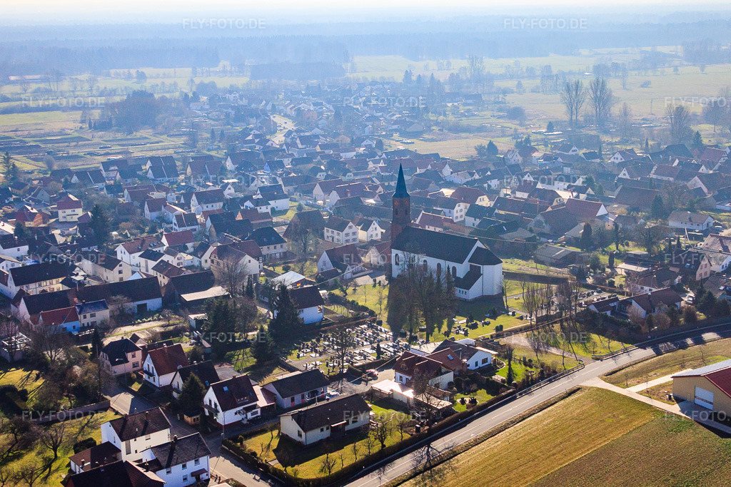 Luftbild: St. Ulrich in Kapsweyer im Bundesland Rheinland-Pfalz in Deutschland. Foto: IMG_37361.jpg vom 07.02.2011 durch Werner Riehm/FLY-FOTO.de