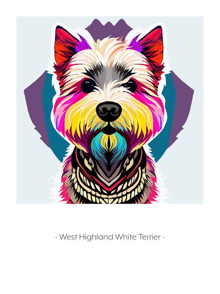 Westie | Illustrationen, digitalpainting, animals, dogs, hunde, art, Kunst, Illustrationsart, Bielefeld, Germany - Realisiert mit Pictrs.com