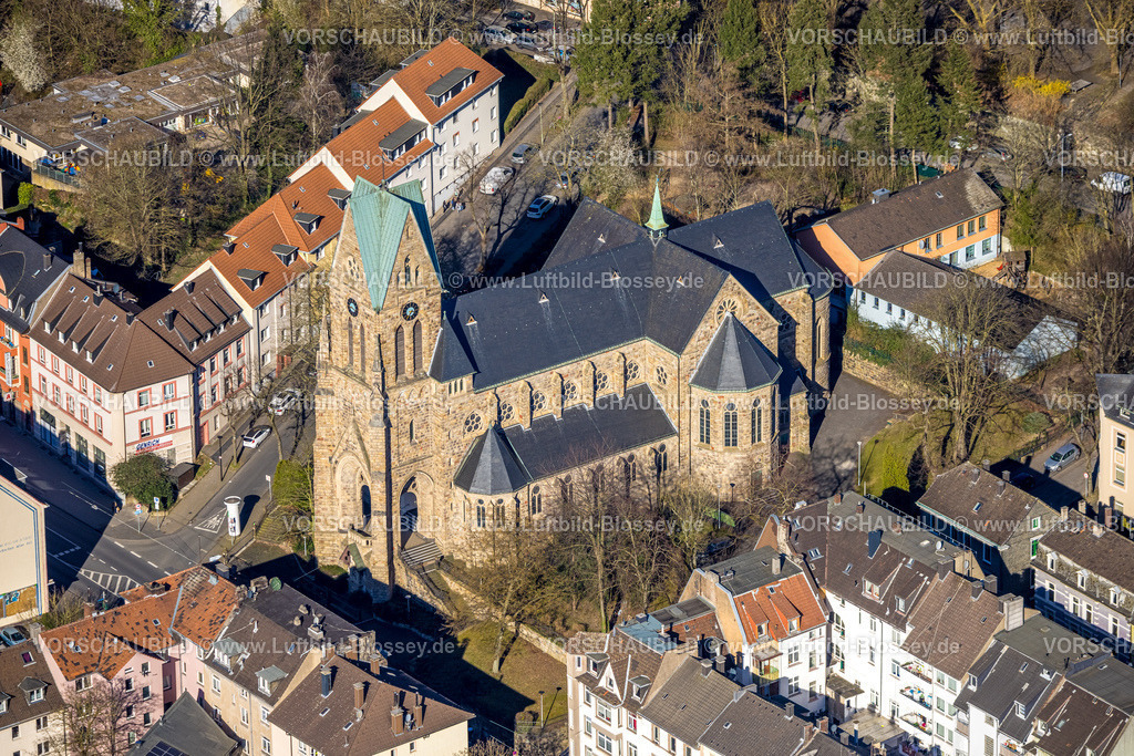 Hagen250302639 | Luftbild, kath. Kirche St. Josef, Wehringhausen, Hagen, Ruhrgebiet, Nordrhein-Westfalen, Deutschland