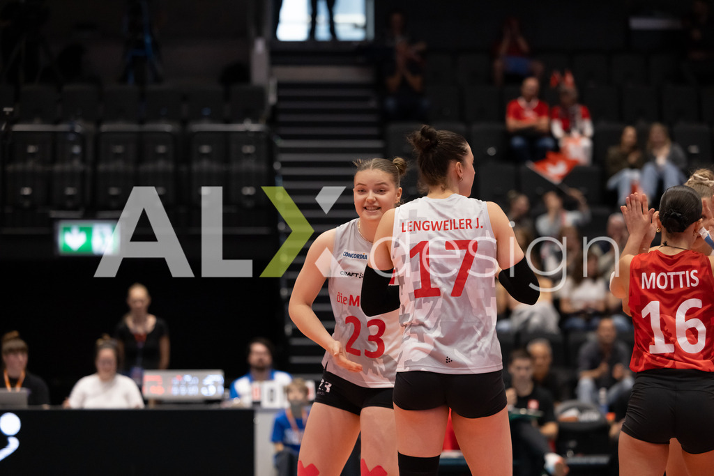 Georgia v Switzerland - CEV European League Women | KRIENS, SWITZERLAND - JUNE 12: MERET AARDEN of Switzerland during the CEV European League match between Georgia and Switzerland at Pilatus Arena on June 12, 2026 in Kriens, Switzerland. - Realisiert mit Pictrs.com