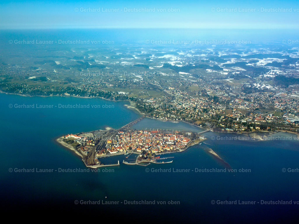 26B0305 | Blick über Lindau am Bodensee von Süden nach Norden