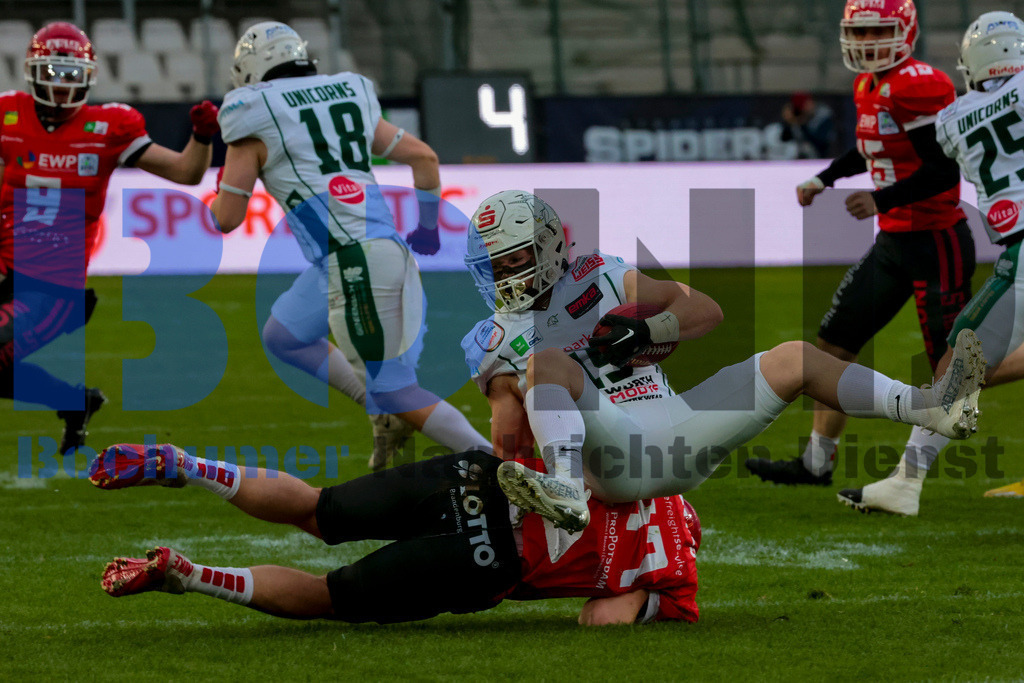  14.10.2023 - 
 | Sebastian Sendlak / Bochumer Nachrichtendienst (BOND) - GFL-Bowl 2023: Schwaebisch Hall Unicorns vs. Potsdam Royals - Realisiert mit Pictrs.com