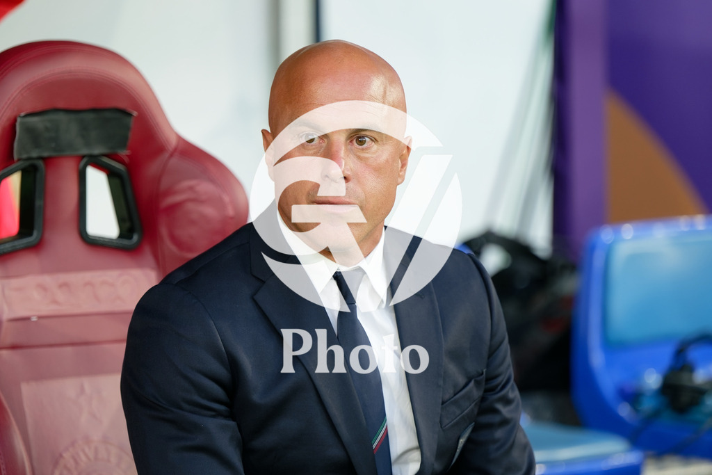 England v Italy - UEFA Women's EURO 2025 Semi-Final | GENEVA, SWITZERLAND - JULY 22:  Andrea Soncin of Italy  during the UEFA Women's EURO 2025 Semi-Final match between England and Italy at Stade de Geneve on July 22, 2025 in Geneva, Switzerland. (Photo by Giuseppe Velletri/Sports Press Photo/Getty Images)
