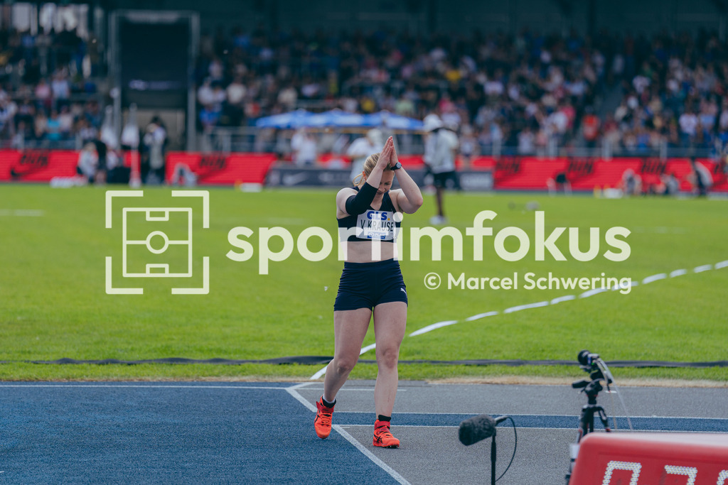 Deutsche Meisterschaften der Frauen und Männer 2026 | Victoria Krause, Düsseldorf Athletics, Speerwurf, Deutsche Meisterschaften der Frauen und Männer 2026, Lohrheidestadion Bochum-Wattenscheid, 26.07.2026. Foto: Marcel Schwering / sportimfokus - Realisiert mit Pictrs.com