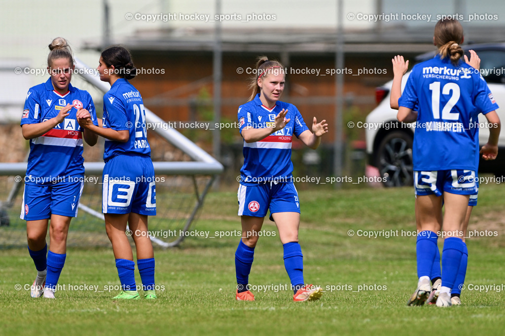 Carinthians Hornets vs. GAK 1902 Frauen | Jubel GAK, #7 Vanessa Kraker GAK, #25 Viola Parvizi GAK, #20 Lena Thalmann GAK, #12 Ina Theres Dommayer GAK, Carinthians Hornets vs. GAK 1902 Frauen, Carinthians Hornets vs. GAK 1902 Frauen am 01.09.2024 in Sachsenburg (Sportplatz Sachsenburg), Austria, (Photo by Bernd Stefan)