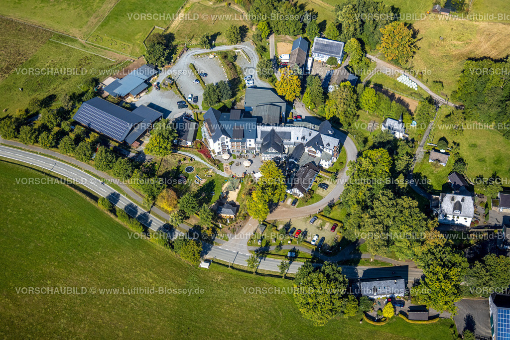 Schmallenberg220903543BadFredeburg | , Luftbild, Familienhotel Ebbinghof, Wormbach, Schmallenberg, Sauerland, Nordrhein-Westfalen, Deutschland