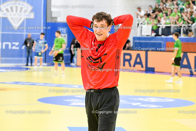 AUT, HLA, HC Linz AG vs SG Handball Westwien | 07.06.2023, Sporthauptschule Linz-Kleinmuenchen, AUT, HLA, HC Linz AG vs SG Handball Westwien, im Bild Constantin Moestl (Westwien)

// HLA, Handball Liga Austria Match between HC Linz AG vs SG Handball Westwien in Linz, Austria on 2023/06/07
