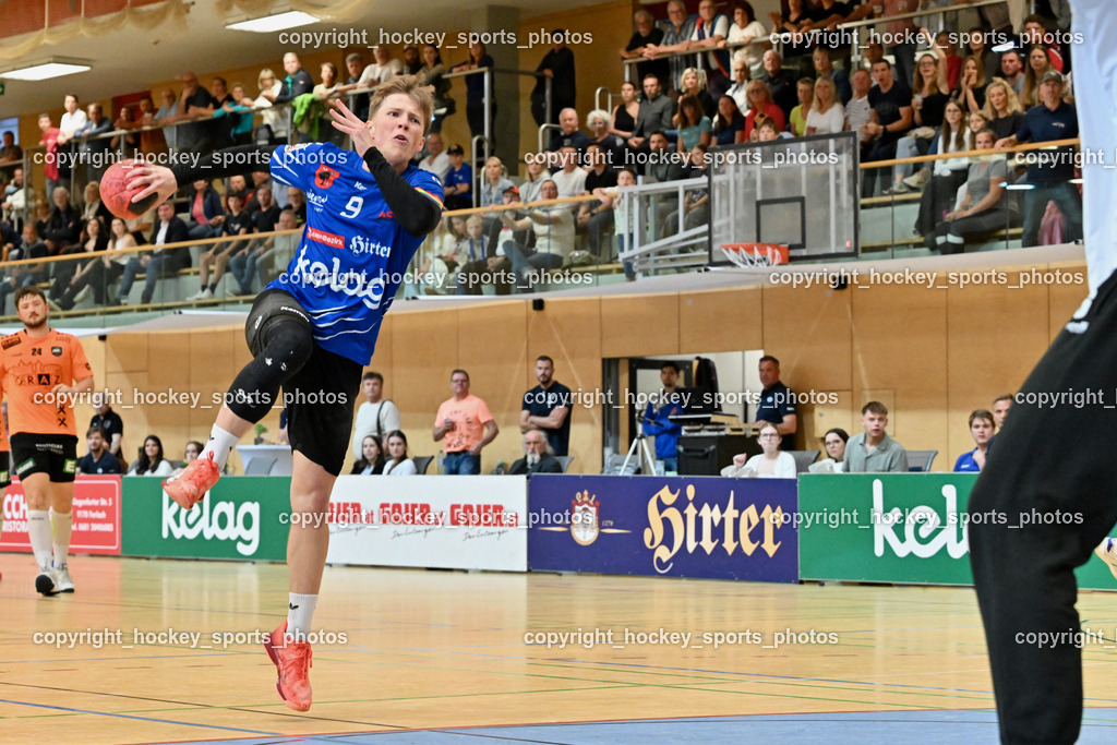 SC Ferlach vs. HSG Holding Graz | #9 SAGER Nico SC Ferlach,SC Ferlach vs. HSG Holding Graz, SC Ferlach vs. HSG Holding Graz am 24.05.2025 in Ferlach (Ballspielhalle Ferlach), Austria, (Photo by Bernd Stefan)