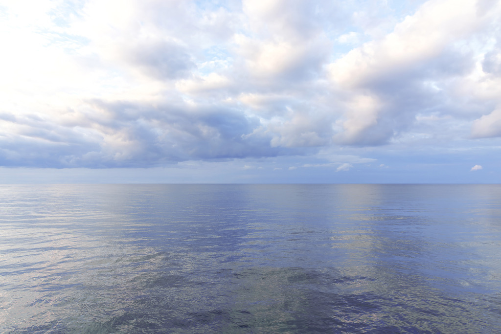Exklusive maritime Fotokunst – Sanfte Wolkenreflexion auf ruhigem Meer | Dieses Bild zeigt die stille Weite des Meeres unter einem sanften Wolkenhimmel. Leichte Reflexe liegen auf der ruhigen Wasseroberfläche und verleihen der Szene eine meditative Tiefe. Die klare Horizontlinie verbindet Himmel und Meer zu einer offenen, harmonischen Fläche. Die reduzierte Komposition macht das Motiv zu einem Beispiel exklusiver maritimer Fotokunst und zu einem zeitlosen Wandbild für moderne, lichtbetonte Interieurs.