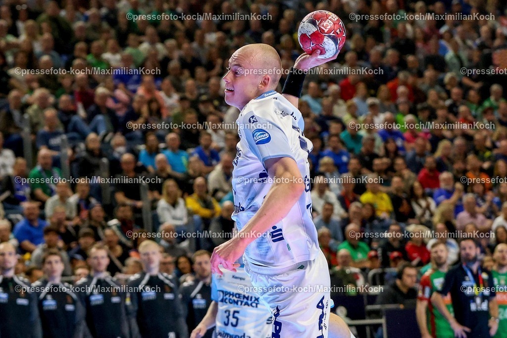 xSSCx19042601003 | 19.04.2026, xsscx, Handball, DHB-Pokal Lidl Final4, Spiel um Platz 3, TBV Lemgo-Lippe - SC Magdeburg, Saison 2025 / 2026 Herren, Lanxess Arena, Köln: Leve Carstensen (TBV Lemgo Lippe #21) beim Wurf Photo: xSandraxScherningxPressefotoKochx