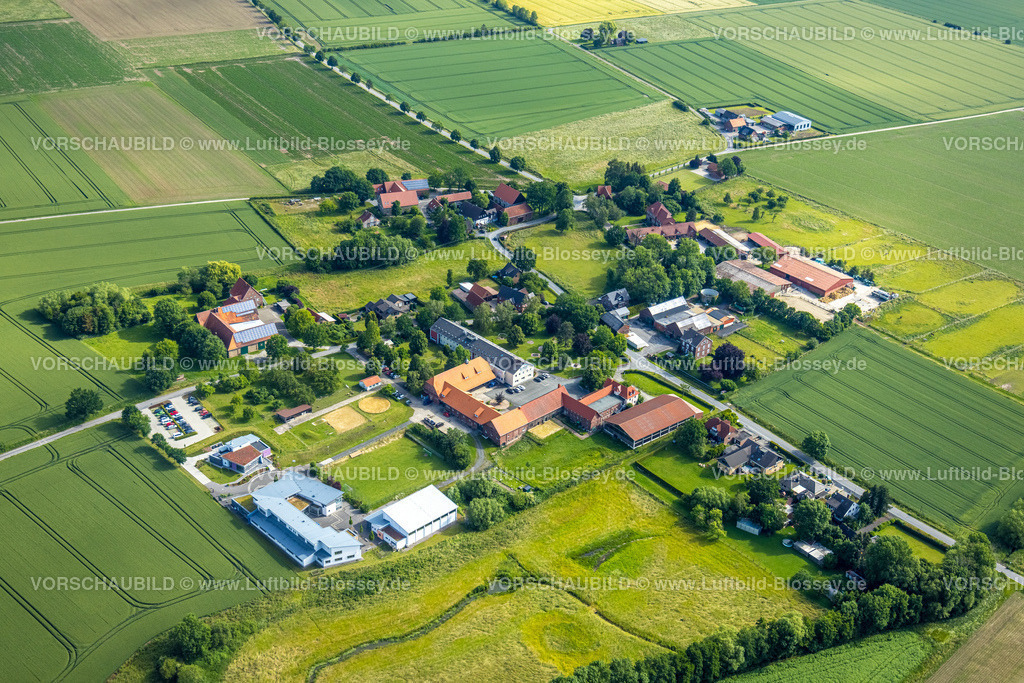 Hamm220602112 | Luftbild, Strüverhof Einrichtung Kinder- und Jugendhilfe, Hermann Ostermann Pferdezucht, Schule Am Adelwald, Rhynern, Hamm, Ruhrgebiet, Nordrhein-Westfalen, Deutschland