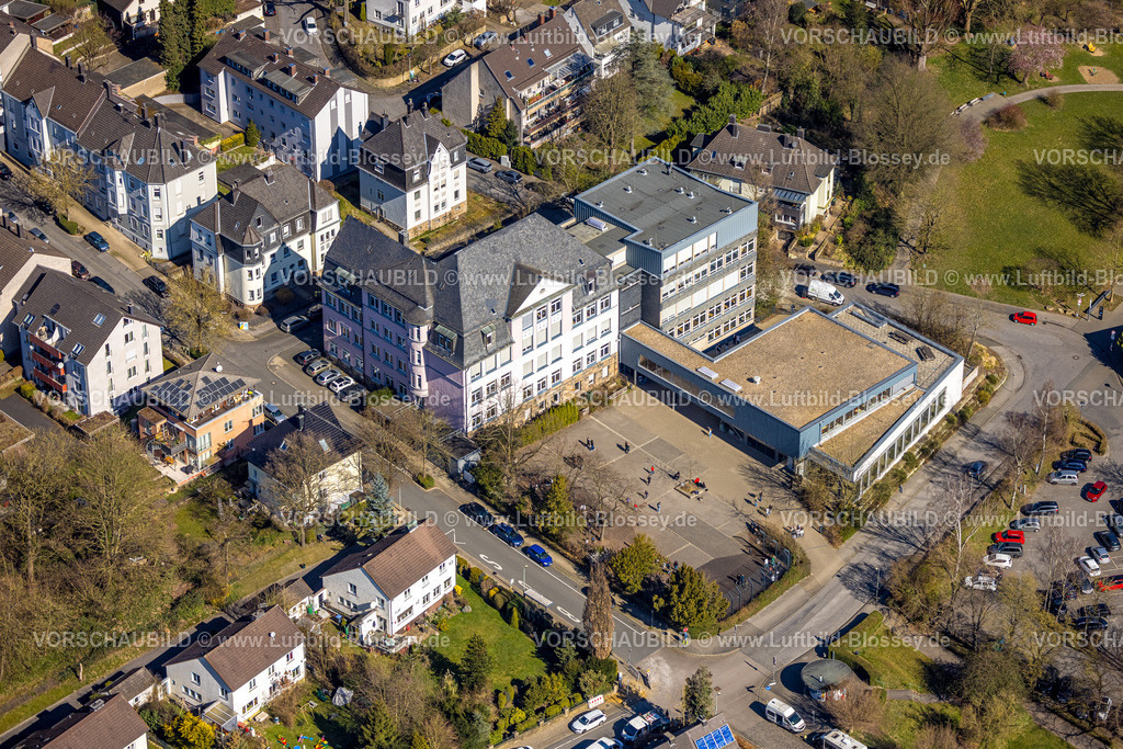 Wetter250303579 | Luftbild, Städtische Sekundarschule am See, Schulhof und Schüler, Wetter, Ruhrgebiet, Nordrhein-Westfalen, Deutschland