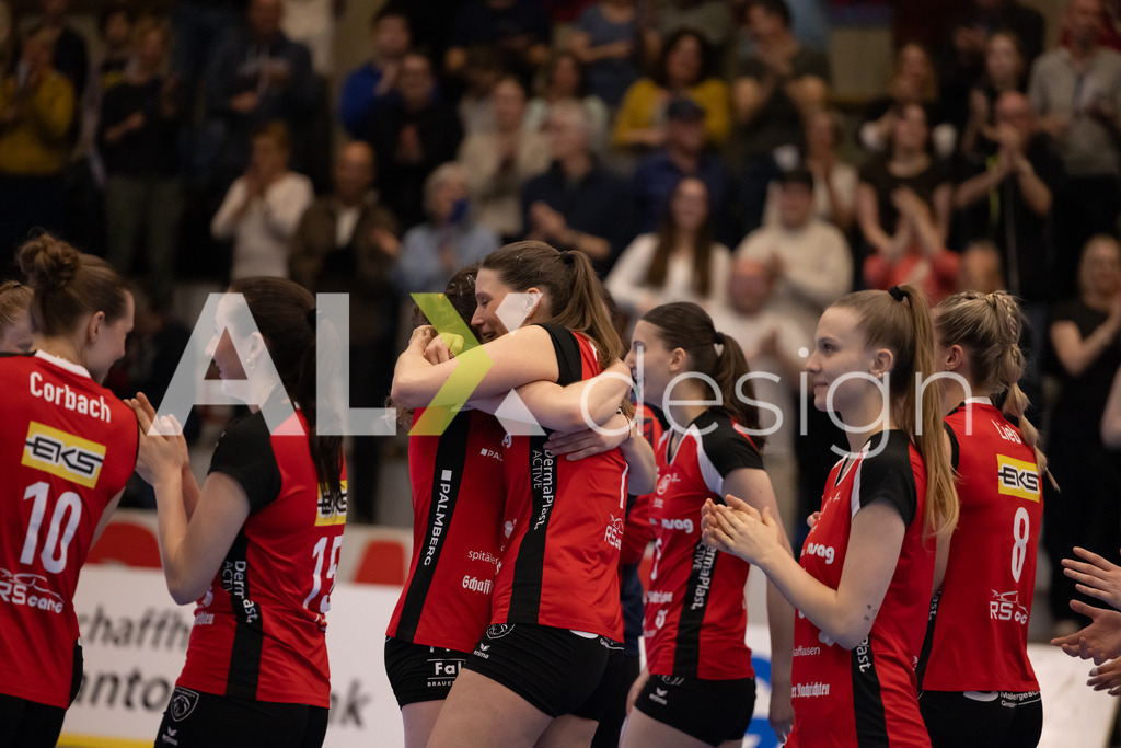 Volleyball I Frauen I Saison 2025-2026 I Volleyball NLA | Women I 1/2 Finals I  VC Kanti Schaffhausen - Sm'Aesch Pfeffingen I 22.03.2026 | 14 Josipa Marković (HR) (VC Kanti Schaffhausen) – Aussen und 11 Kateřina Holásková (CZ) (VC Kanti Schaffhausen) – Mitte - Realisiert mit Pictrs.com