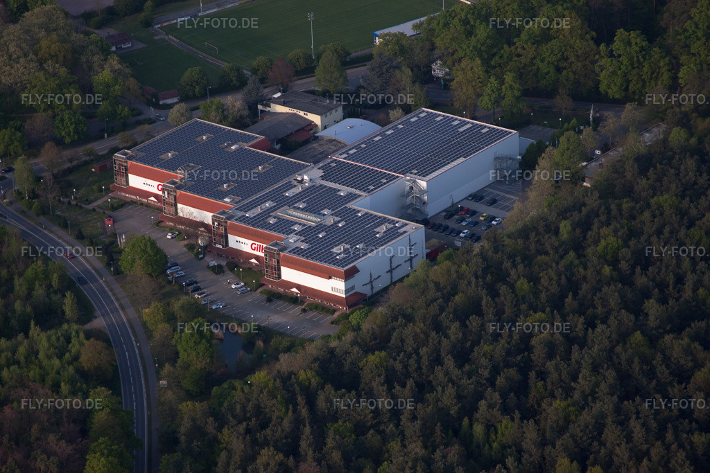 Luftbild: Herxheim, Gilb Möbelhaus in Herxheim bei Landau im Bundesland Rheinland-Pfalz in Deutschland. Foto: IMG_64306.jpg vom 11.04.2014 durch Werner Riehm/FLY-FOTO.de