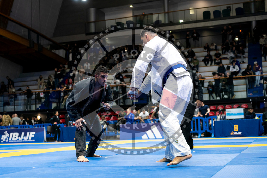 20240122PBB5675 | Fighters compete during the second day of the IBJJF European Championship in Paris, France, on January 22, 2024.