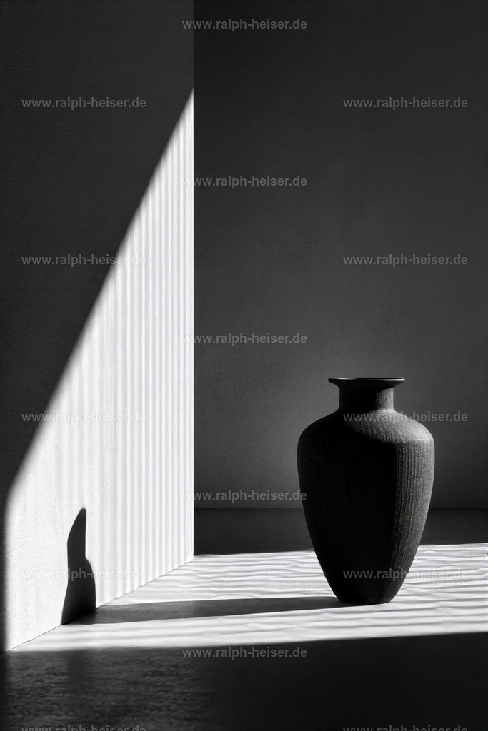 KI00367 | Mit moderner KI‑generiertes schwarz-weiß Artwork, sorgfältig manuell für den Druck optimiert.