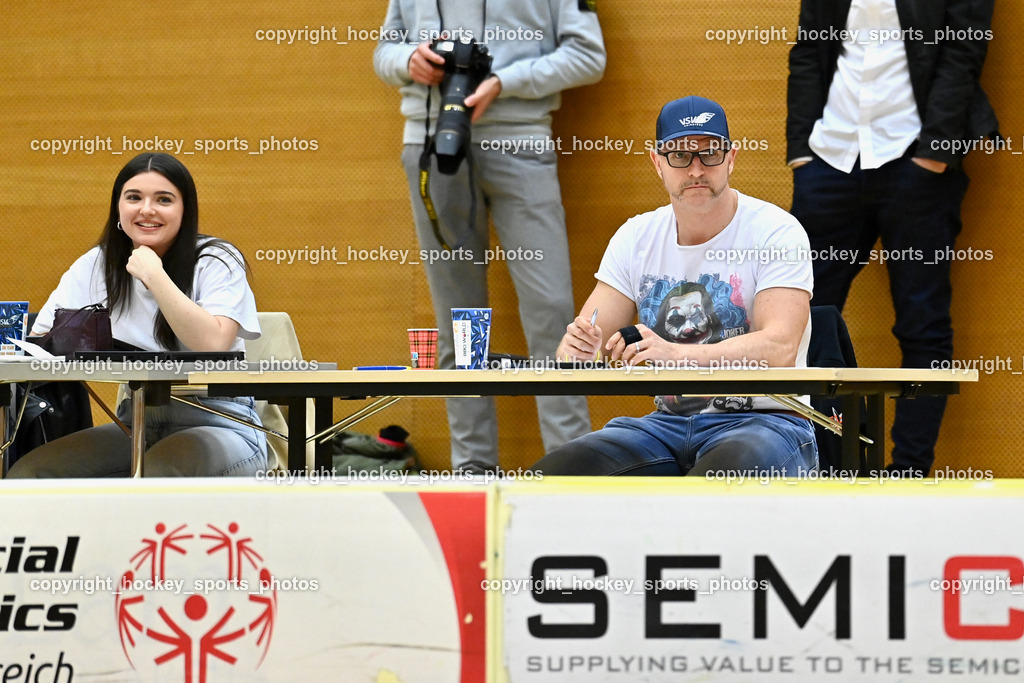 VSV Unihockey vs. KAC Floorball | Hallensprecher VSV Unihockey Roland Schurian, VSV Unihockey vs. KAC Floorball, VSV Unihockey vs. KAC Floorball am 28.03.2026 in Villach (Ballspielhalle St. Martin), Austria, (Photo by Bernd Stefan)