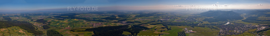 Luftbild: Panorama in Schömberg im Bundesland Baden-Württemberg in Deutschland. Foto: IMG_57423-Pano.jpg vom 08.06.2013 durch Werner Riehm/FLY-FOTO.de – Auflösung des Originals: 26896 x 3633 px