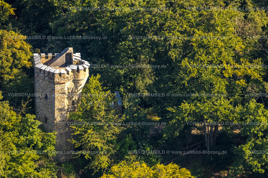 Hattingen240810052 | Luftbild, Bismarckturm Sehenswürdigkeit, Schulenbergstraße, Rosenthal, Hattingen, Ruhrgebiet, Nordrhein-Westfalen, Deutschland