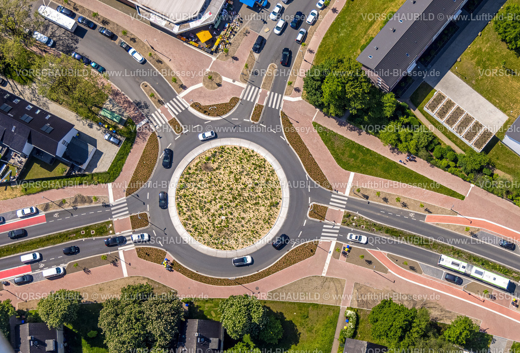 Gladbeck230510772-2 | Luftbild, Neuer Kreisverkehr Horster Straße und Wiesmannstraße, Radwege, Brauck, Gladbeck, Ruhrgebiet, Nordrhein-Westfalen, Deutschland
