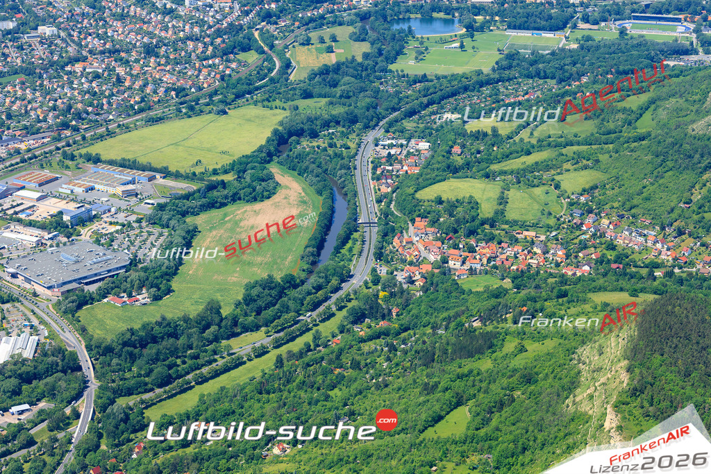 Die Luftaufnahme Lobeda - Jena wurde vom UL-Flugzeug (keine Drohne) aus fotografiert.Hohe Druck- Auflösung-die Geschenkidee!