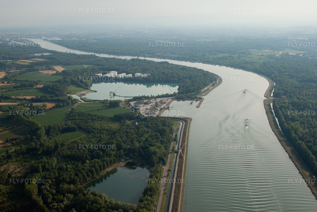Luftbild: Diersheim, Rhein von Norden im Ortsteil Honau in Rheinau im Bundesland Baden-Württemberg in Deutschland. Foto: IMG_30344.jpg vom 09.07.2010 durch Werner Riehm/FLY-FOTO.de