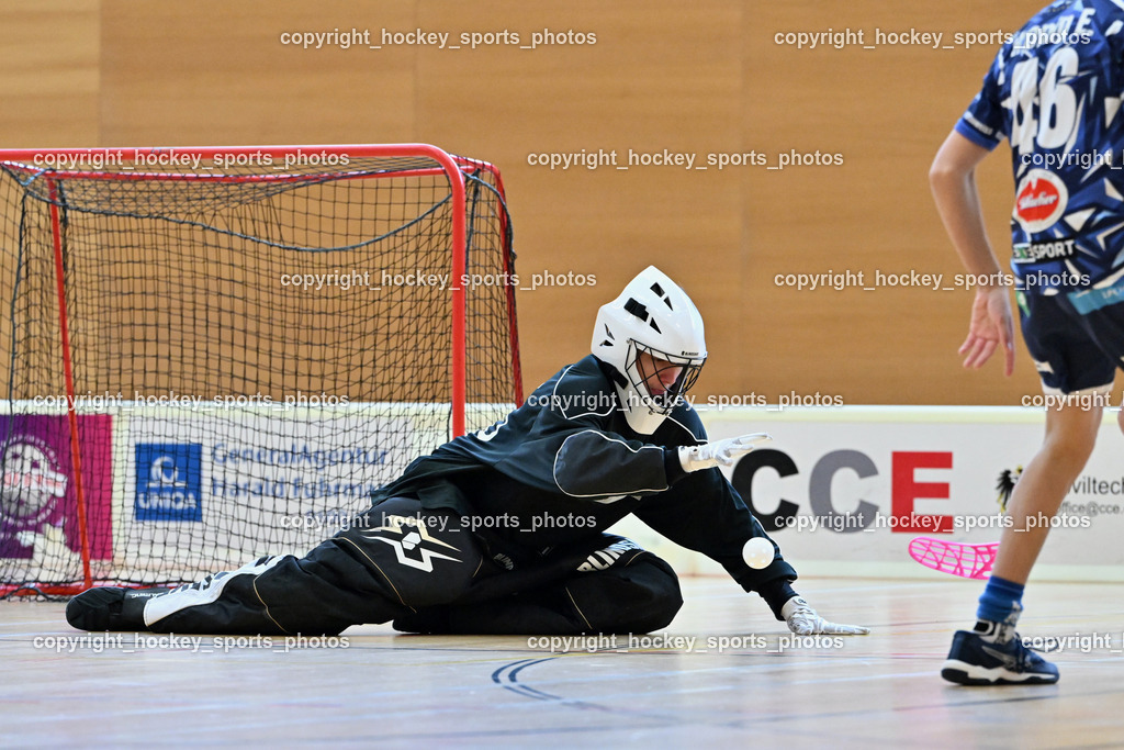 VSV Unihockey vs. FBC Dragons | #35 Paul Klatzer VSV Unihockey, VSV Unihockey vs. FBC Dragons, VSV Unihockey vs. FBC Dragons am 22.12.2024 in Villach (Ballspielhalle St. Martin), Austria, (Photo by Bernd Stefan)