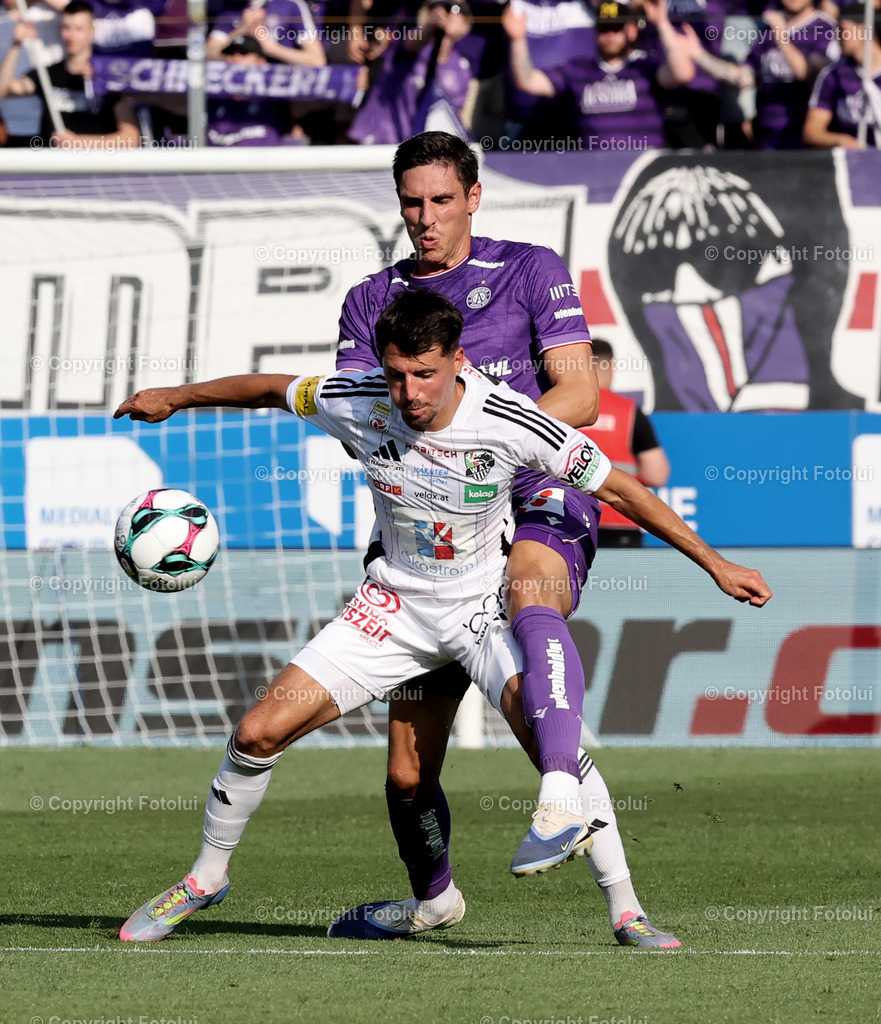 A_LUI_100825_02 | SPORT,FUSSBALL,ADMIRAL BUNDESLIGA FK AUSTRIA WIEN-RZ PELLETS WAC 10.08.2025 IM BILD: TIN PLAVOTIC  (AUSTRIA WIEN) UND ALESSANDRO SCHOEPF (WAC) FOTO:FOTOLUI/MW  