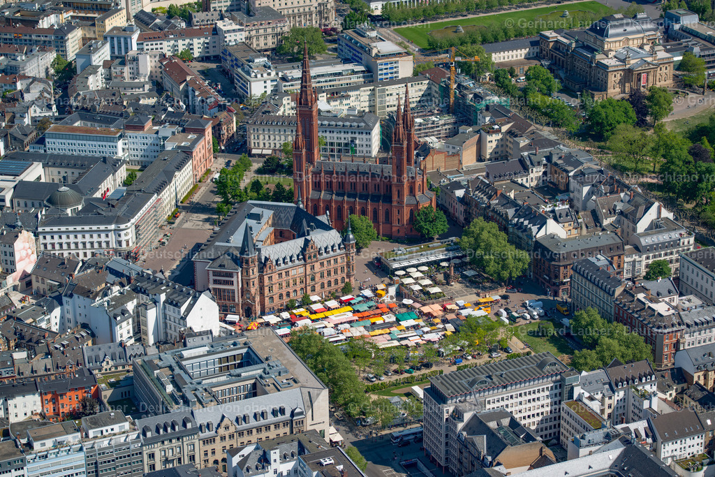 3800203 | Marktkirche, Neues Rathaus und Marktplatz, Wiesbaden