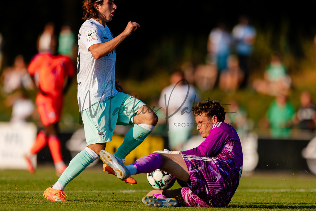 Testspiel, Saison 2026/27: SC Preußen Münster - Kickers Emden | Billerbeck, 10.07.2026: Testspiel, SC Preußen Münster gegen Kickers Emden auf der Anlage des DJK Billerbeck in Billerbeck. Foto: sportfotografie.ms | Markus Paletta - Realisiert mit Pictrs.com