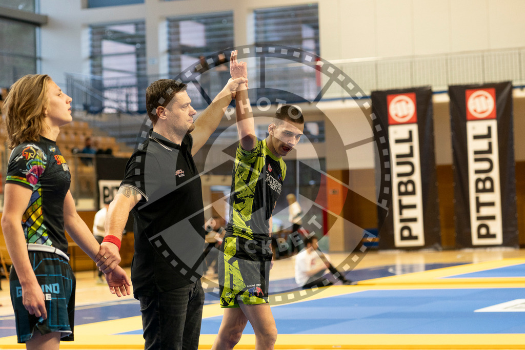20240316PBB2518 | Athletes compete during the ADCC Eastern European Open grappling Competition in Poznan, Poland, on March 16, 2024.