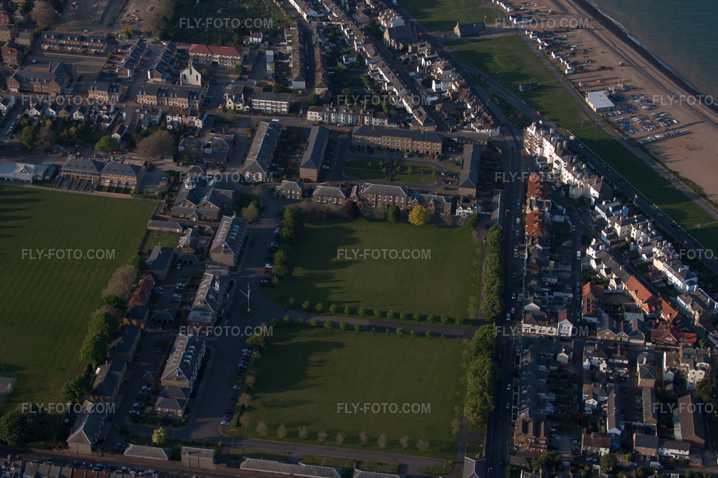 Aerial view: View of the town in Walmer in the state England, Great Britain.Photo: IMG_50808.jpg taken on 05/27/2012 by Werner Riehm/FLY-FOTO.comResolution of the original: 4752 x 3168 px