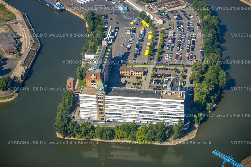 Duesseldorf220700960 | Luftbild, Medienhafen, Plange Mühle Klinikgebäude sowie Büro- und Wohngebäude, Hafen, Düsseldorf, Rheinland, Nordrhein-Westfalen, Deutschland