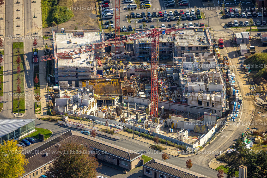 Bochum241016578 | Luftbild, Ostpark Quartier Feldmark, Baustelle und Neubau Wohnhäuser an der Straße Alte Stadtgärtnerie, Altenbochum, Bochum, Ruhrgebiet, Nordrhein-Westfalen, Deutschland