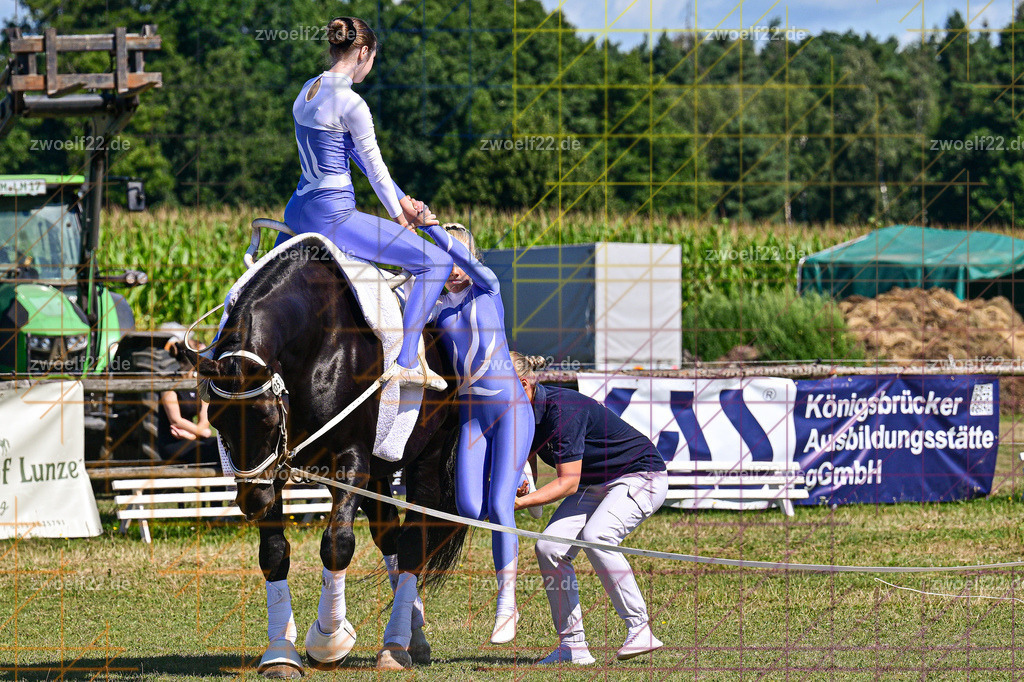 30 Jahre RFV Pulsnitz e.V., Pulsnitz am 09.08.2026 | 30Jahre Reit- und Fahrverein Pulsnitz e.V., Pulsnitz am 08.08.26, Zur 28. breitensportlichen Veranstaltung des RFV Pulsnitz e.V. fanden verschiedene Wettbewerbe in nahezu allen Disziplinen des Pferdesport statt.- Voltigier-Wettbewerb im Schritt - Realisiert mit Pictrs.com