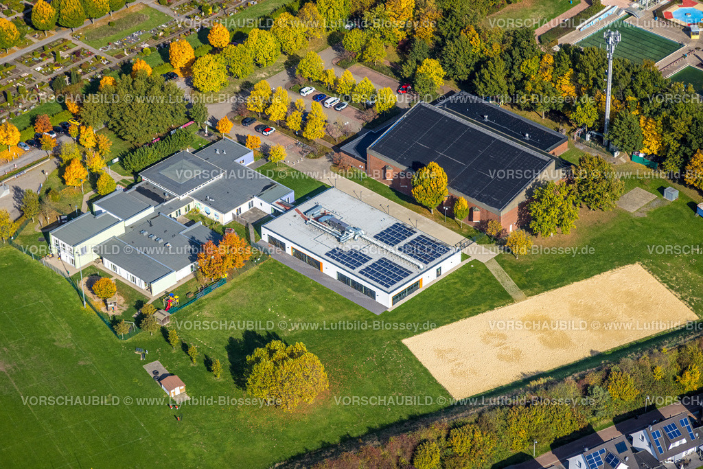 Hamm221003187 | Luftbild, Franz-Voß-Halle, Hammer SportClub 2008, Sport-Kita Grashüpfer, Herbstfarben, Rhynern, Hamm, Ruhrgebiet, Nordrhein-Westfalen, Deutschland