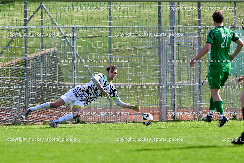 SC Landskron vs. FC Faakersee | #22 Alexander Jürgen Pöschl SC Landskron, #21 Fabio Gödel SC Landskron, SC Landskron vs. FC Faakersee, SC Landskron vs. FC Faakersee am 27.04.2025 in Villach (Sportanlage Landskron), Austria, (Photo by Bernd Stefan)