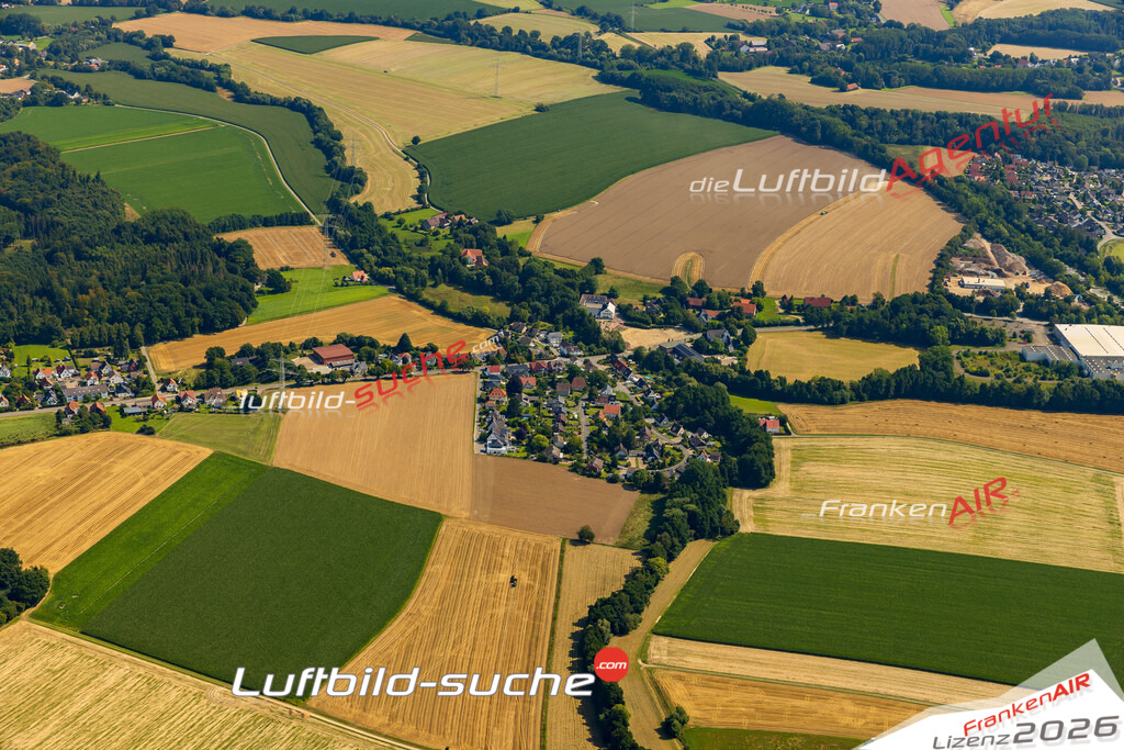 Klassische Luftaufnahme ohne Drohne zeigt:Ehlenbruch bei Lage - Die Luftbildaufnahme wurde 2025 vom UL-Flugzeug heraus erstellt ( keine Drohnenaufnahme ) - Hochauflösende Luftaufnahme -Nicht vergleichbar mit Google Maps oder Satelittenbilder- Die Geschenkidee !Mit Lizenz und Bildrechte bestellbar