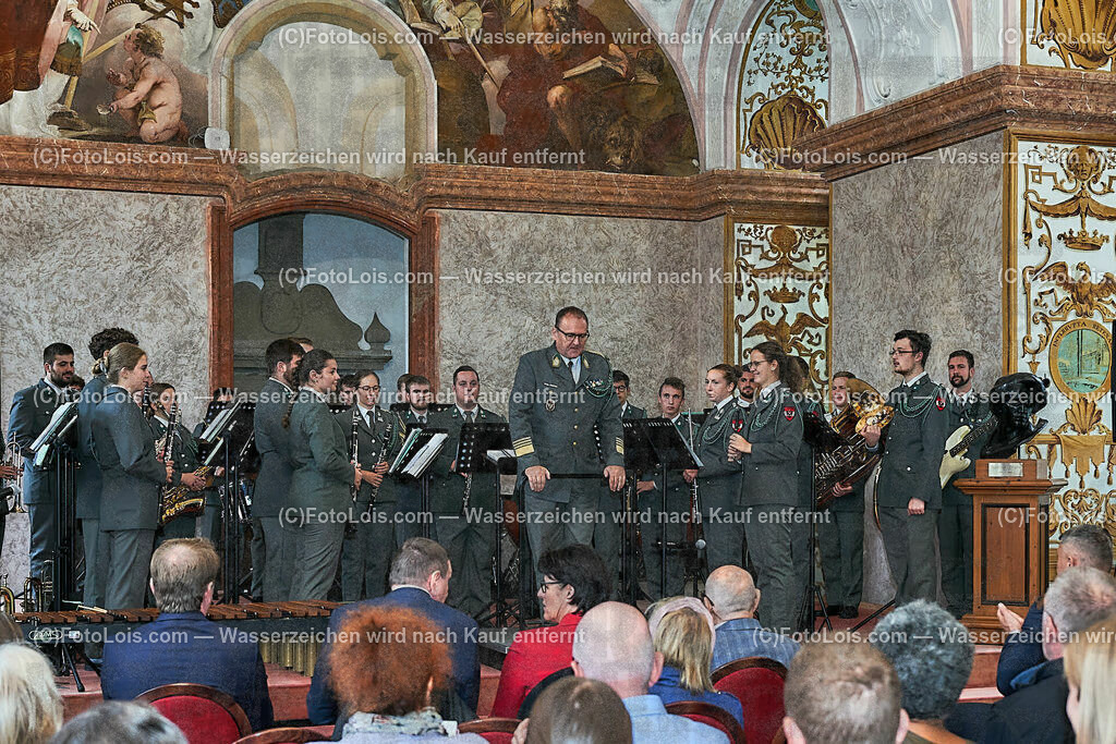 ALS1416_XXXIX-Chopin-Festival_Ausklang_Militaermusikkapelle | (C)FotoLois.com, Alois Spandl, XXXIX. internationales CHOPIN-Festival in der Kartause Gaming, AUSKLANG in der Barockbibliothek mit der Militärmusik Niederösterreich unter der Leitung von Militärkapellmeister Oberst Adolf Obendrauf, So 6. August 2023.