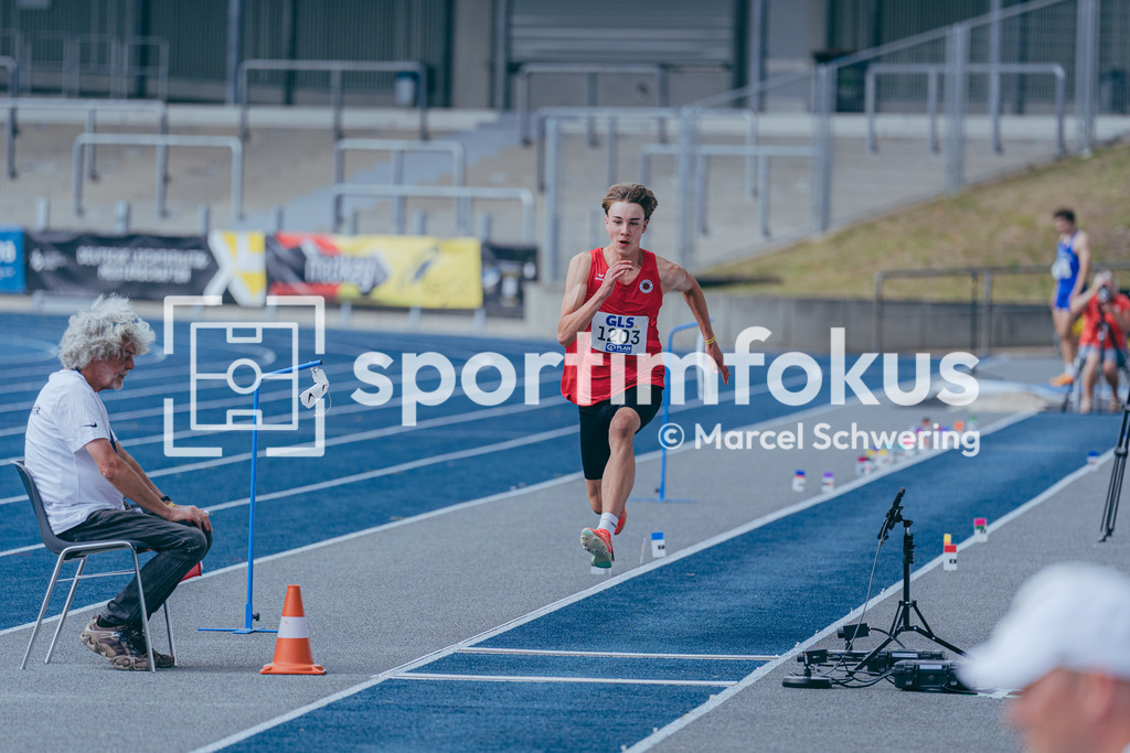 DM U23 U18 Bochum 2026 | Ben Funke (Dresdner SC 1898), Dreisprung, Deutsche Meisterschaften der U18 &amp; U23 2026, Lohrheidestadion Bochum-Wattenscheid, 04.07.2026 Foto: Marcel Schwering / sportimfokus - Realisiert mit Pictrs.com