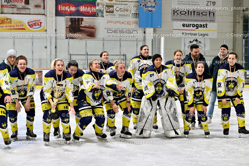 WILDCATS PATERNION & Lady Hawks Siegerehrung-Meisterfeier | Jubel Wildcats Paternion Mannschaft, WILDCATS PATERNION &amp; Lady Hawks Siegerehrung-Meisterfeier, WILDCATS PATERNION &amp; Lady Hawks Siegerehrung-Meisterfeier am 12.03.2025 in Steindorf (Ossiachersee Halle), Austria, (Photo by Bernd Stefan)