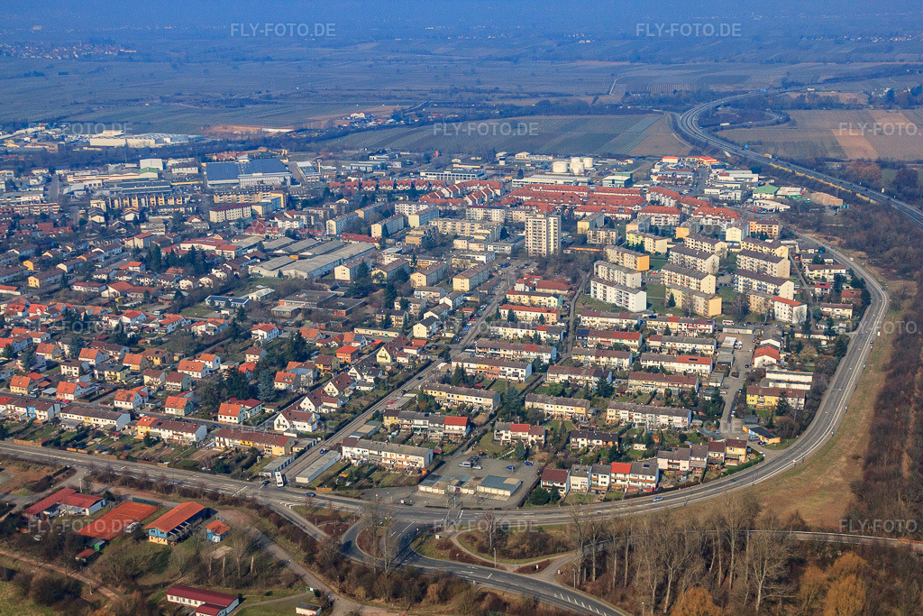Luftbild: Horstring von Süden in Landau in der Pfalz im Bundesland Rheinland-Pfalz in Deutschland. Foto: IMG_37682.jpg vom 05.03.2011 durch Werner Riehm/FLY-FOTO.deAuflösung des Originals: 4752 x 3168 px