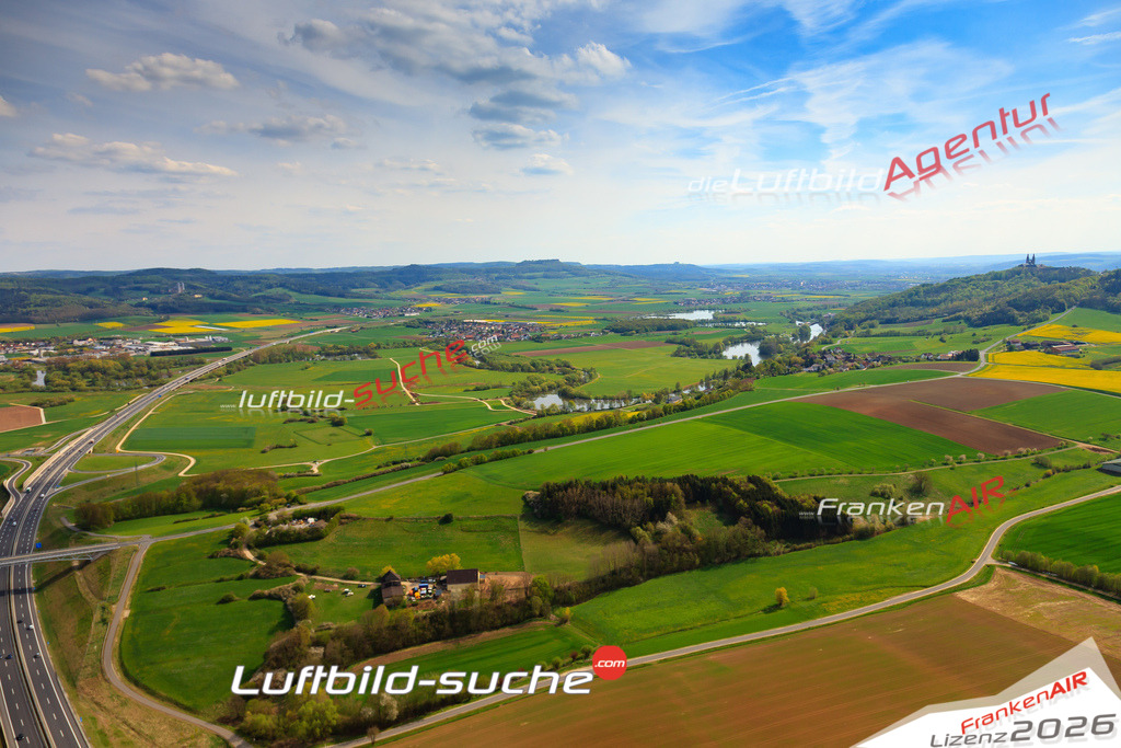 Die Luftaufnahme Gottesgarten - Bad Staffelstein wurde vom UL-Flugzeug (keine Drohne) aus fotografiert.Hohe Druck- Auflösung-die Geschenkidee!