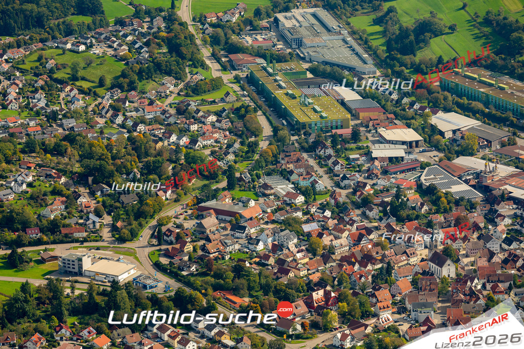 Luftaufnahme von Sulzbach an der Murr - Die Luftaufnahme wurde 2025 vom UL-Flugzeug heraus erstellt ( keine Drohne ) - Hochauflösende Luftaufnahme - für professionelle Ausdrucke geeignet. Die Geschenkidee !Mit Lizenz und Bildrechte bestellbar