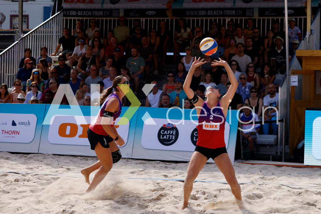 Obi BeachTour 2026 - Basel | BASEL, SWITZERLAND - JULY 18: LIVIA STOLZ (SUI) during the Obi BeachTour 2026 match between EUGSTER / GÄHWILER (SUI) and WANDELER / STOLZ (SUI) at Barfüsserplatz on July 18, 2026 in Basel, Switzerland. - Realisiert mit Pictrs.com
