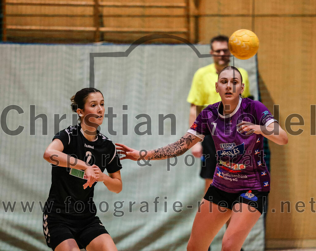 2024-01-27_055_SpVgg_Altenerding_gegen_HSG_Schwab-kirchen | Erding, Deutschland, 27.01.2024:
Handball, Bezirksoberliga Frauen Altbayern 2023 / 2024, 12. Spieltag, SpVgg Altenerding gegen HSG Schwab/kirchen, Endergebnis: 39:28

Johanna Tiepmer (HSG Schwab/kirchen, #2), Lena Marie Becker (SpVgg Altenerding, #7)

Foto: Christian Riedel / fotografie-riedel.net