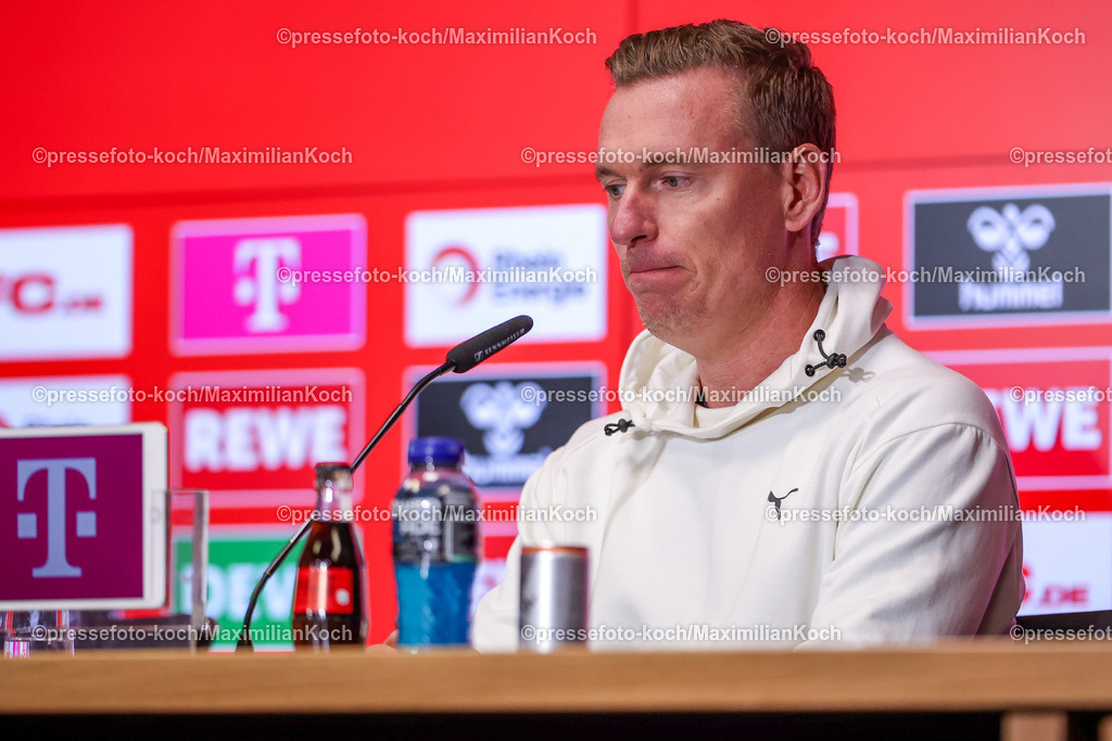 Koe09112401105 | 09.11.2024, 1. FC Köln - SpVgg Greuther Fürth, 2. Fußball Bundesliga, RheinEnergieSTADION, Saison 2024 2025: Pressekonferenz der Trainer nach dem Spiel - Interimstrainer Leonhard Haas (Greuther Fürth)DFB regulations prohibit any use of photographs as image sequences and or quasi-video.