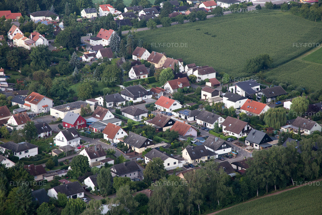 Luftbild: Billigheim-Ingenheim, Maxburgstr im Ortsteil Billigheim in Billigheim-Ingenheim im Bundesland Rheinland-Pfalz in Deutschland. Foto: IMG_092734.jpg vom 13.08.2016 durch Werner Riehm/FLY-FOTO.de